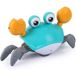 Crawling Crab Baby Toys with Music & Light, Tummy Time Interactive Toddler Toy